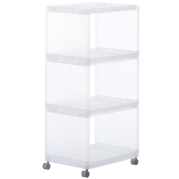 Polypropylene 3-Tier Storage Wagon with Casters (W29 x D41.5 x H83 cm) MUJI