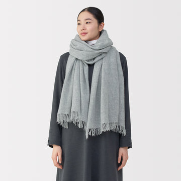 Fluffy Wool Blanket Stole MUJI
