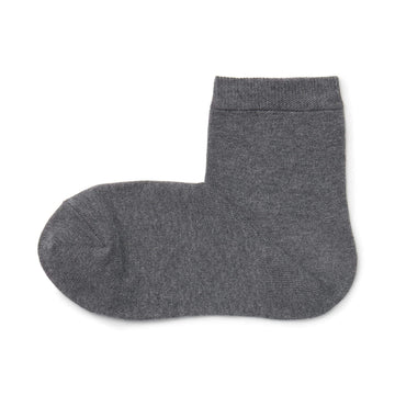 Loose Top Short Socks Charcoal Grey 23-25cm (US W7-9 M5-7.5) MUJI