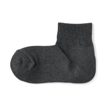 Pile Short Socks Charcoal Grey 23-25cm (US W7-9 M5-7.5) MUJI