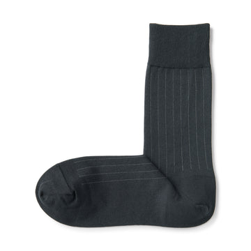 Business Socks Dark Grey Stripe 25-27cm (US W9-11 M7.5-10) MUJI