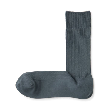 Ribbed Socks Blue Grey MUJI