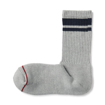 Warm Cotton Thick Socks Dark Navy Pattern 25-27cm (US W9-11 M7.5-10) MUJI