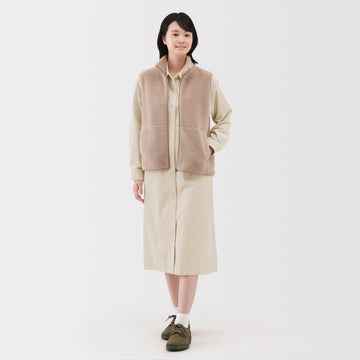 Kapok Blend Corduroy Dress MUJI