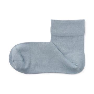 Loose Top Short Socks Smoky Blue 23-25cm (US W7-9 M5-7.5) MUJI
