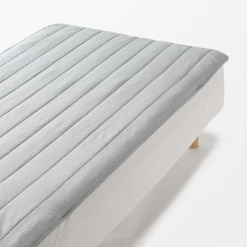 Cool Touch Quilted Pad - King Light Grey MUJI