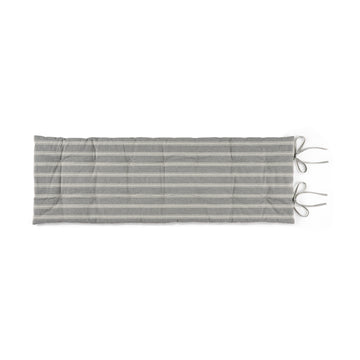 Washed Cotton Long Seat Cushion Grey Stripe MUJI