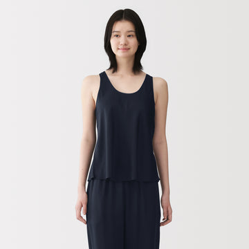 Lyocell Satin Flared Tank Top MUJI