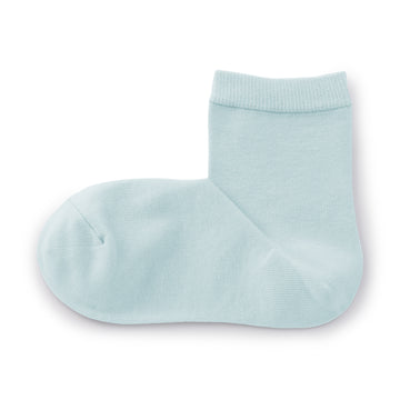Loose Top Short Socks Light Blue MUJI