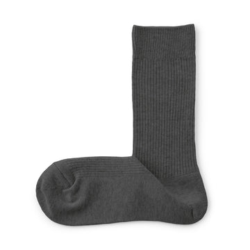 Ribbed Socks Charcoal Grey 23-25cm (US W7-9 M5-7.5) MUJI