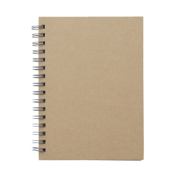 Wirebound Notebook Plain Beige A6 MUJI