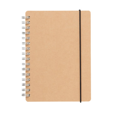 Wirebound Dot Grid Notebook with Strap A6 MUJI