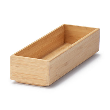 Stackable Bamboo Organizer Box - Small W8.5 x D26 x H5.5 cm MUJI