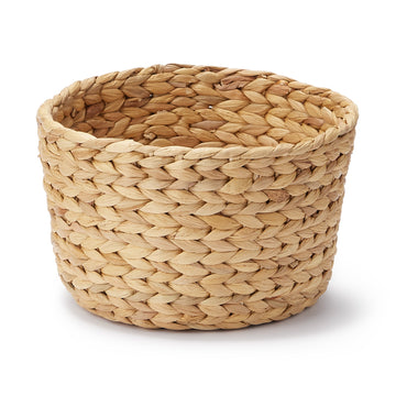 Water Hyacinth Basket - Round - Shallow Dia. 25 x H16 cm MUJI