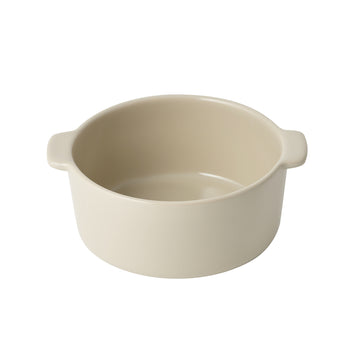 Stoneware Mini Cocotte Bowl (Dia. 15.8 cm) - Grey Beige MUJI