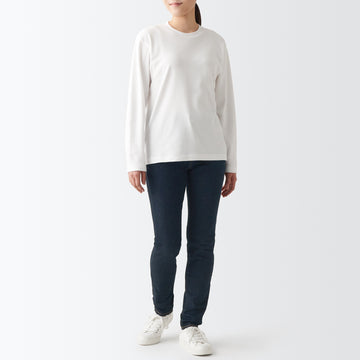 Women's Super Stretch Denim Skinny Pants Dark Navy MUJI