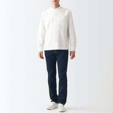 Men's Stretch Denim Slim Pants Dark Navy (L 32inch / 82cm) MUJI