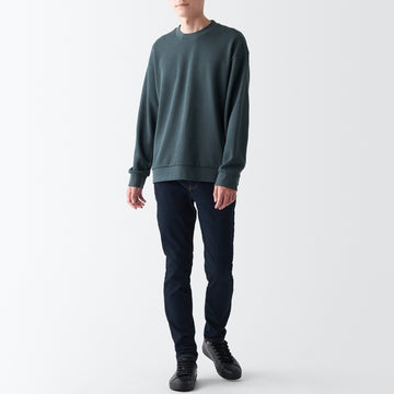Men's Super Stretch Denim Skinny Pants Dark Navy (L 30inch / 76cm) MUJI