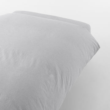 Washed Cotton Duvet Cover Grey MUJI