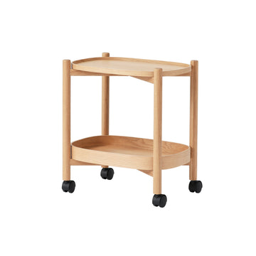 Oak Wheeled Cart Side Table MUJI China