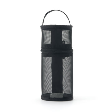Nylon Mesh Vertical/Horizontal Pen Case Wide - Black MUJI