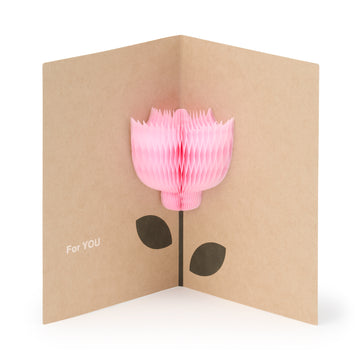 Honeycomb Paper Pop-Up Card - Flower MUJI
