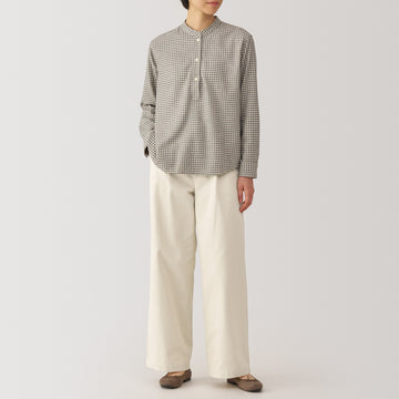 Women's Slub Yarn Chino Darted Wide Pants MUJI