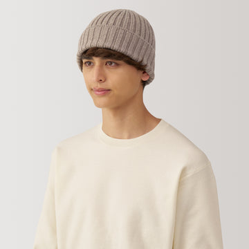 Non-Itchy Ribbed Beanie MUJI