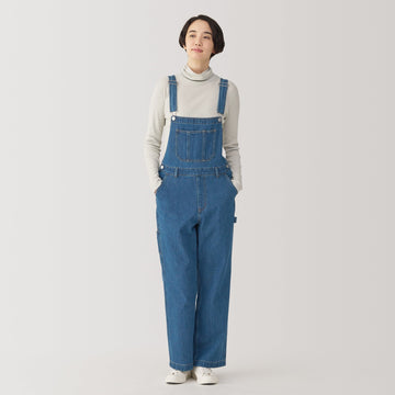 Women's Kapok Blend Denim Overalls MUJI