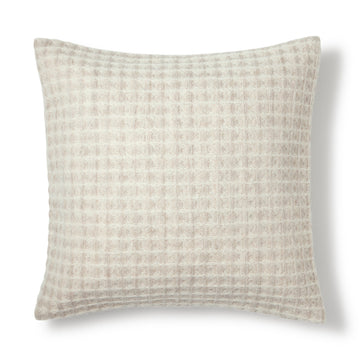 Wool Cushion Cover - Waffle (43 x 43 cm) Off White x Grey MUJI