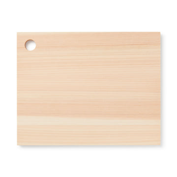 Hinoki Chopping Board Thin with Hang Hole MUJI