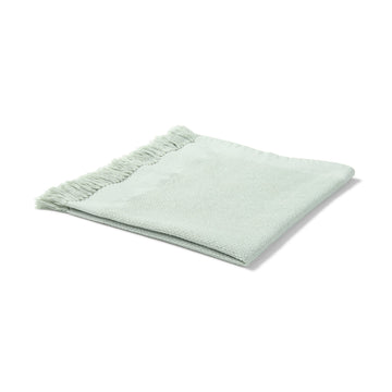 Indian Cotton Multipurpose Cloth with Fringes - Light Green MUJI