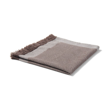 Indian Cotton Multipurpose Cloth with Fringes - Brown MUJI