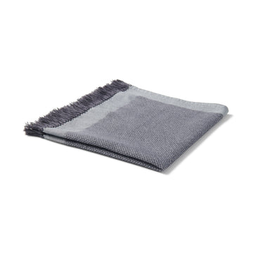 Indian Cotton Multipurpose Cloth with Fringes - Charcoal Gray MUJI