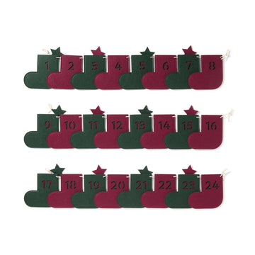 Felt Countdown Calendar - Red/Green MUJI