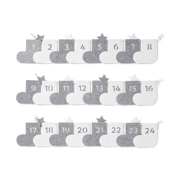 Felt Countdown Calendar - White/Grey MUJI