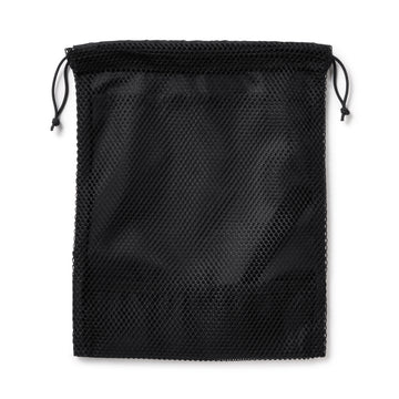 Polyester Mesh Drawstring Bag - Small Black MUJI