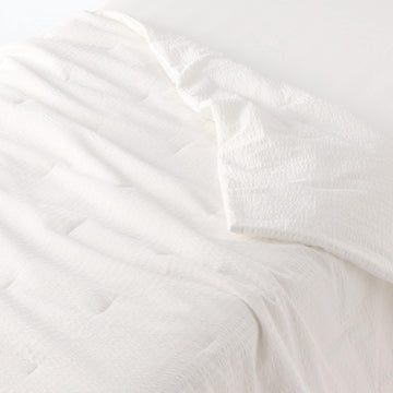 Cotton Seersucker Thin Duvet - Double Off White MUJI