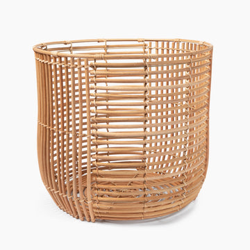Framed Rattan Round Basket MUJI