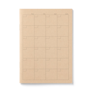 Monthly Undated Notebook Planner A6 MUJI