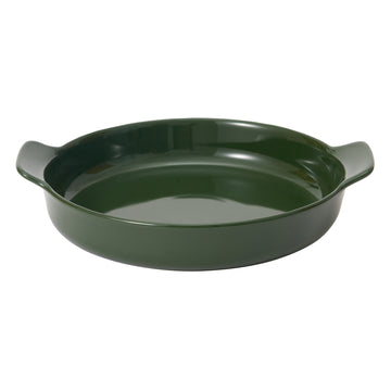 Stoneware Plate (Dia. 21.2 cm) - Dark Green MUJI