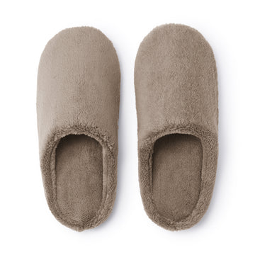 Warm Fibre Slippers Brown MUJI