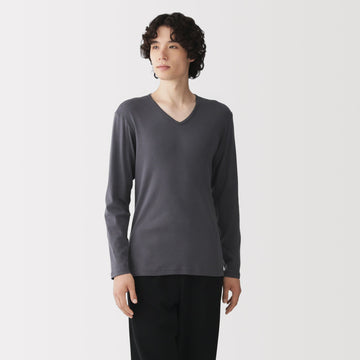 Warm Cotton V-Neck T-Shirt MUJI