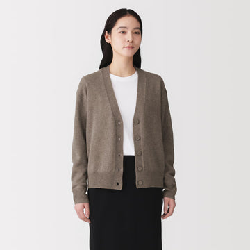 Wool V-Neck Cardigan MUJI