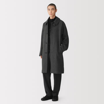 Labo Cashmere Mix Stand Fall Collar Coat MUJI