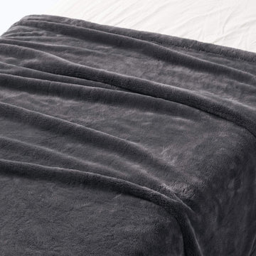 Warm Thick Blanket - Single Dark Grey MUJI