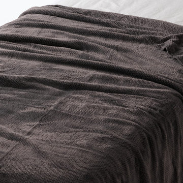 Warm Thin Blanket - Double Dark Grey MUJI