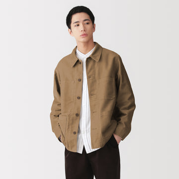 Kapok Blend Moleskin Coverall Jacket MUJI