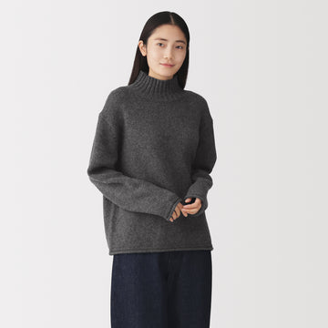 Andes Wool Mockneck Sweater MUJI