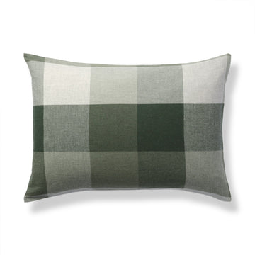 Cotton Flannel Pillowcase Green Check MUJI